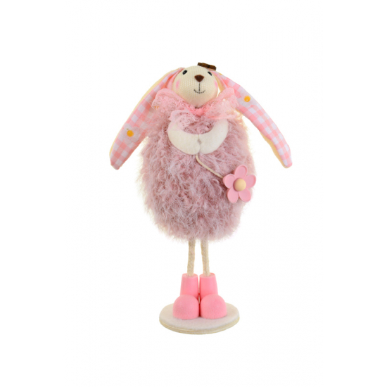 Nyuszi textil 16cm rózsaszín