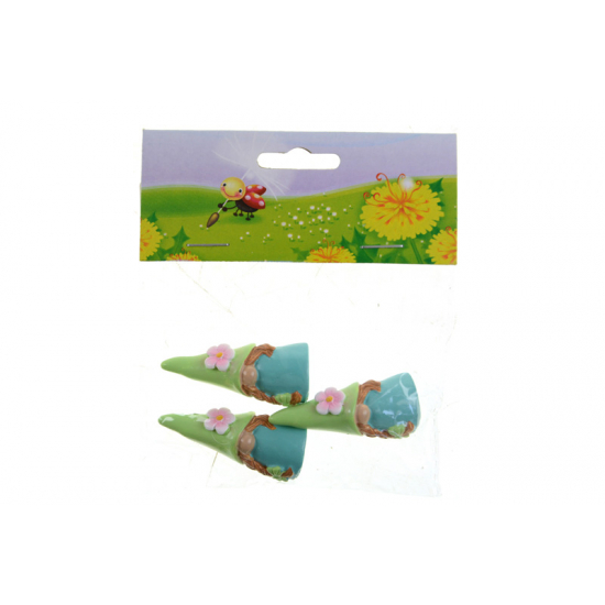Figura orrmanó lány poly 4,7*2*1cm s/3 zöld