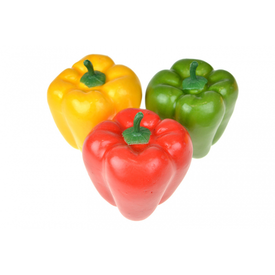 Zöldség Paprika műanyag 8,5cm több szín Emberi fogyasztásra alkalmatlan!