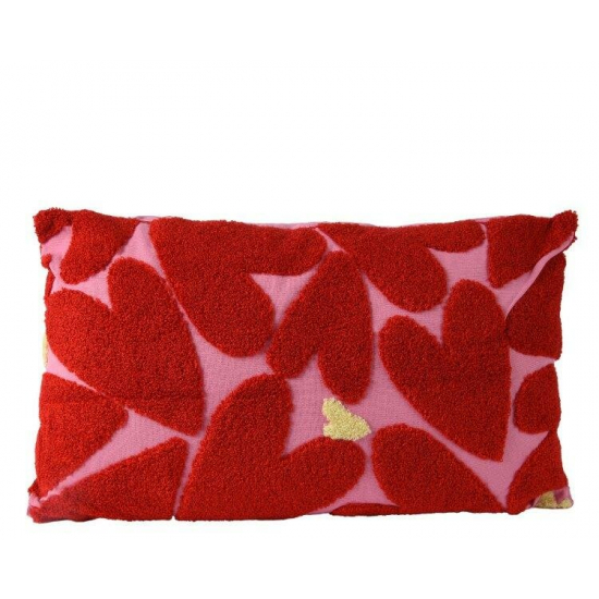 Párna pamut 30*50cm piros/rózsaszín