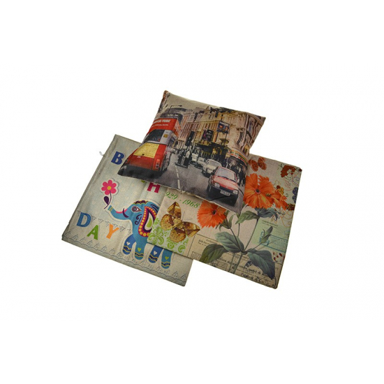 Párnahuzat textil mintás 43*43cm több féle