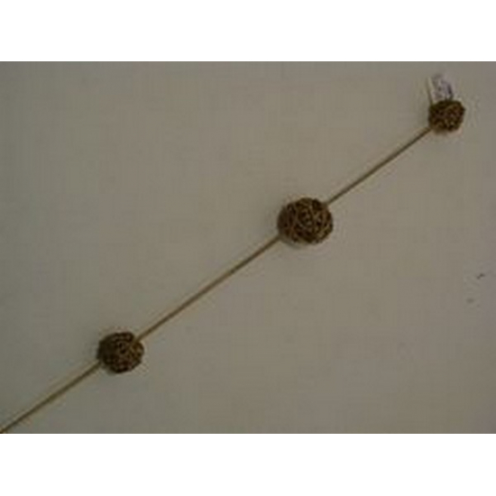 Pick rattan gömbös 70cm glitteres arany