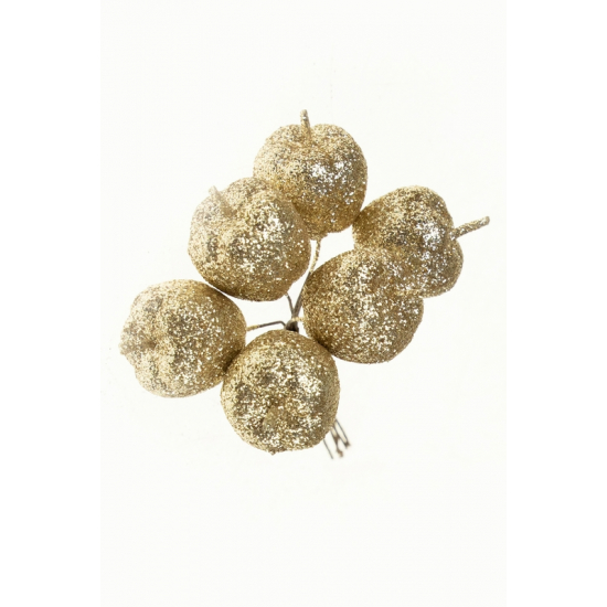 Pick alma 11cm s/6 glitteres arany