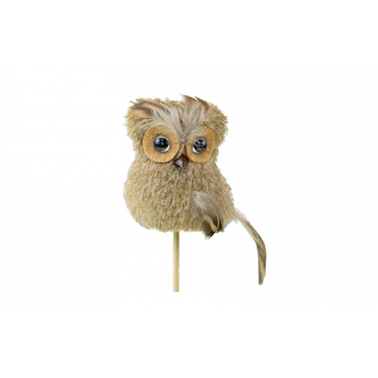 Pick bagoly hungarocell/textil 6cm barna