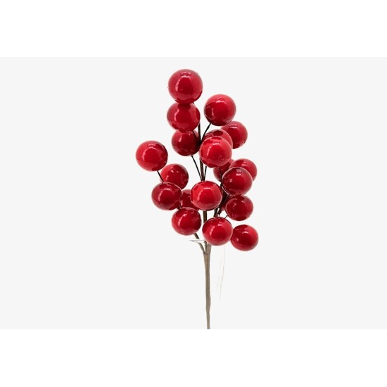 Pick bogyós ág 32cm piros