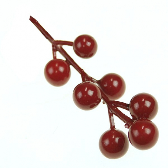 Pick bogyós ág műa 10cm s/12 piros/fehér