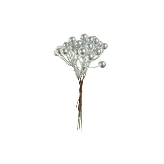 Pick bogyós csokor 14CM ezüst