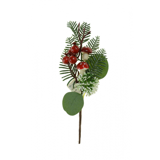 Pick ág bogyós/leveles 21CM piros/zöld