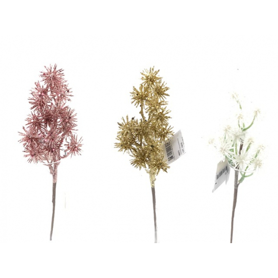 Pick echinops 27cm glitteres arany