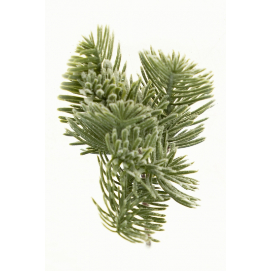 Pick fenyő ág 17cm havas zöld