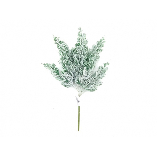 Pick fenyő ág 35CM havas zöld