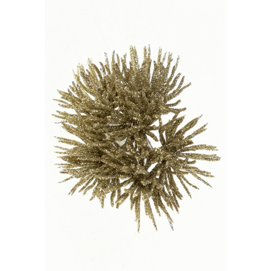 Pick fenyő ág 13cm glitteres arany