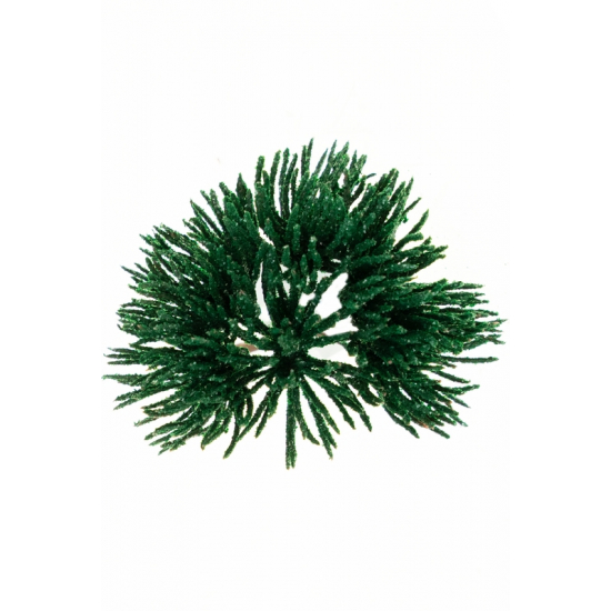 Pick fenyő ág 13cm glitteres zöld