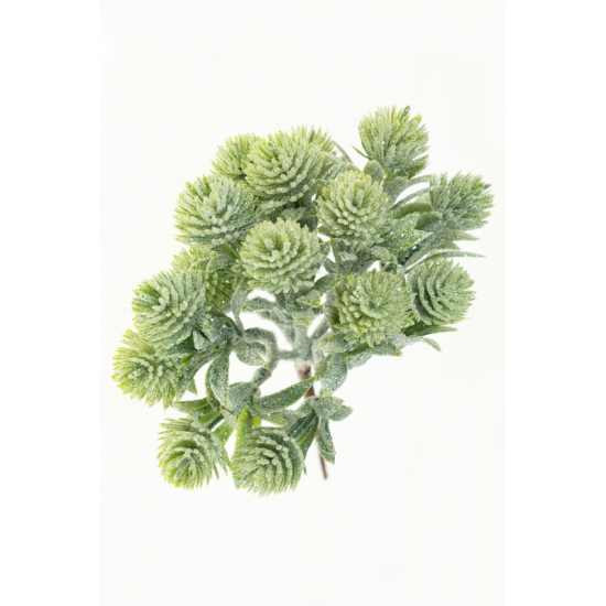 Pick fenyő/levél ág 25cm zöld