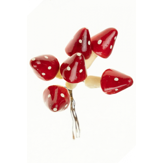 Pick gomba 14cm s/6 csúcsos piros