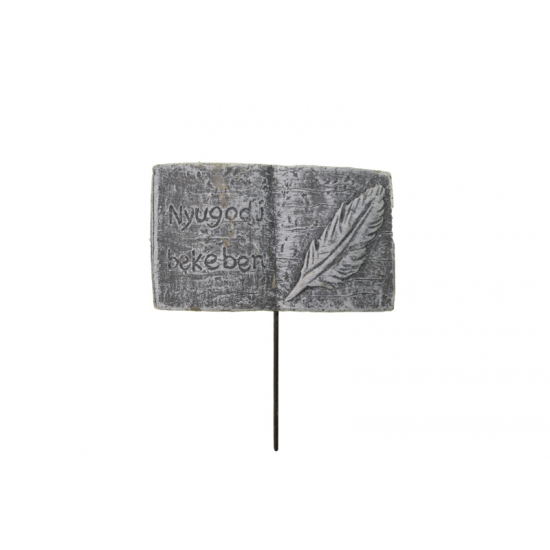 Pick könyv kő tollal 9.5x2x15.5cm s.szürke