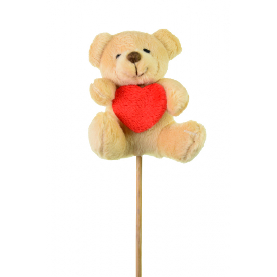 Pick maci plüss szívvel 8*30cm barna