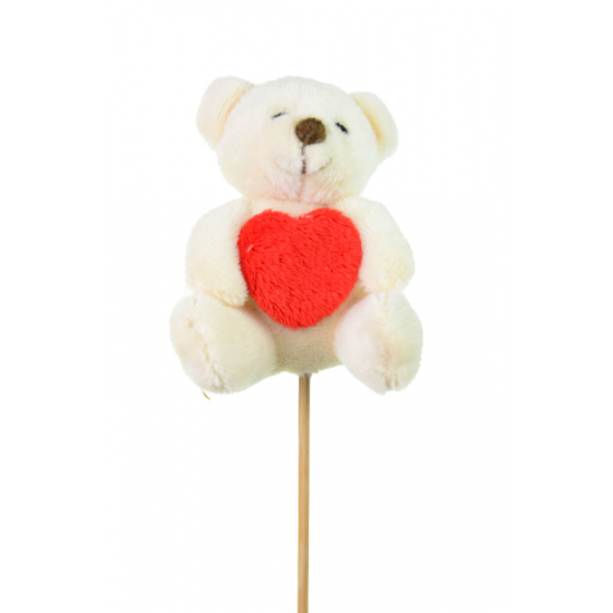 Pick maci plüss szívvel 8*30cm fehér