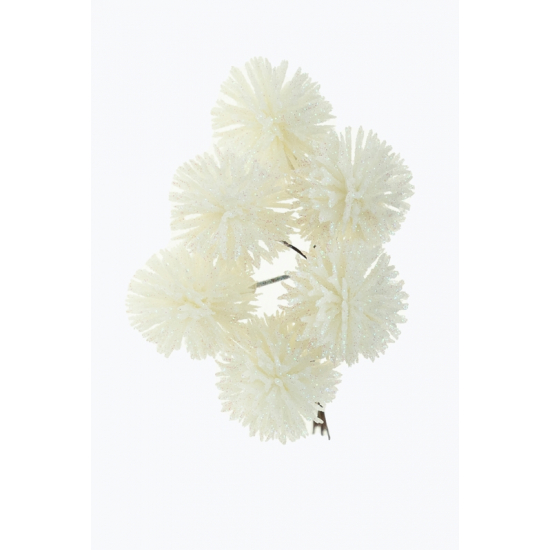 Pick mini gömb ág 11cm fehér