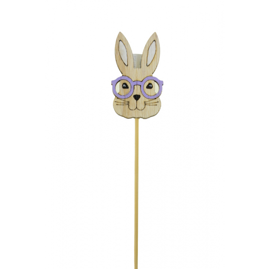 Pick nyúl fa 32*4*0.5cm szemüveggel lila