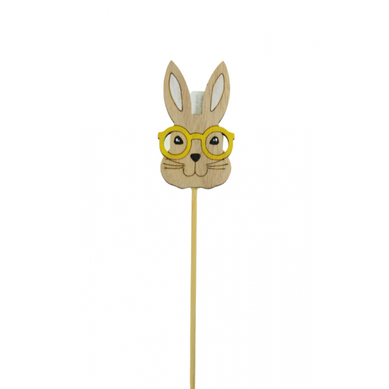 Pick nyúl fa 32*4*0.5cm szemüveggel sárga