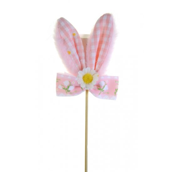 Pick nyuszifül plüss 9cm rózsaszín