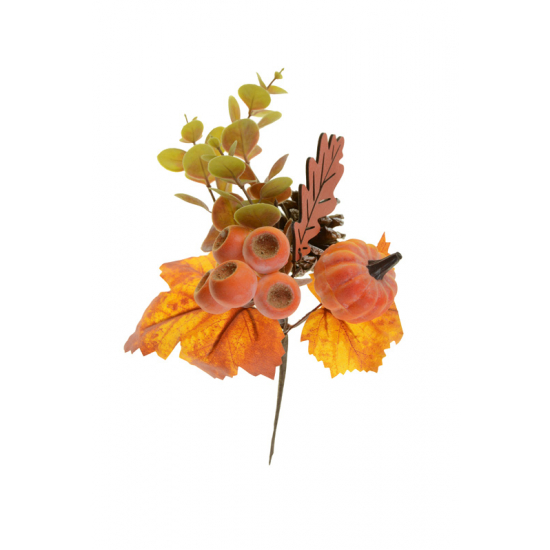 Pick őszi ág 27cm tobozzal narancs