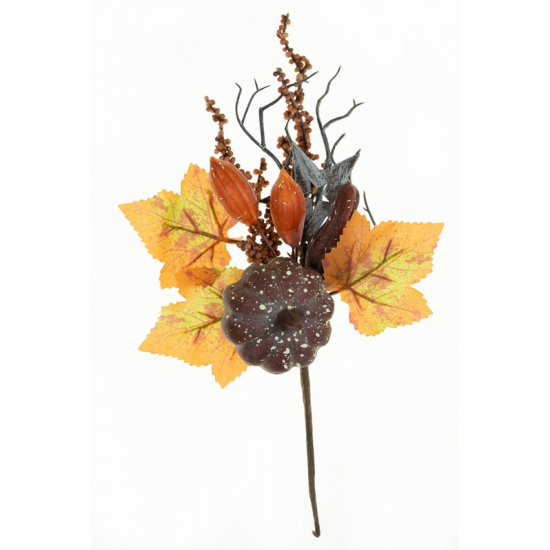 Pick őszi ág 29cm bogyó, tök, csillag barna