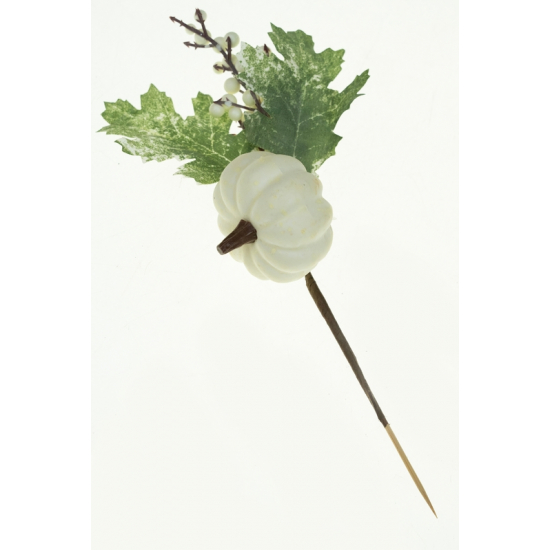 Pick őszi ág 29cm bogyó +tök fehér