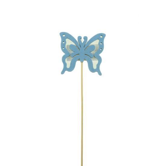 Pick pillangó fa 7cm + 28cm pálcával kék