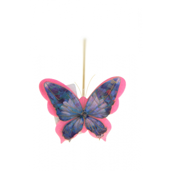 Pick pillangó fa 8+20cm 3Ds rózsaszín