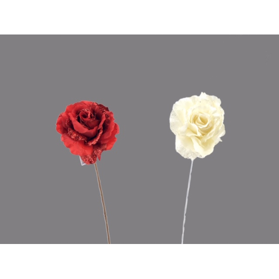 Pick rózsfej 60CM glitteres piros