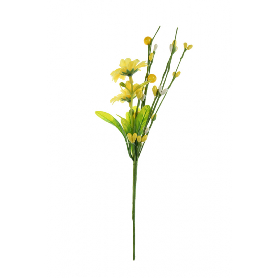 Pick selyemvirág százszorszép 26cm sárga
