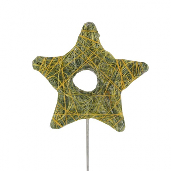 Pick csillag sisal/drót s/6 sárga