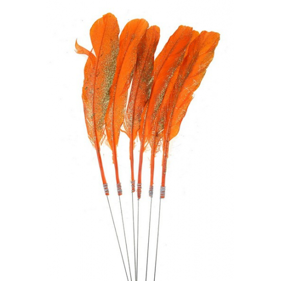 Pick toll glitteres narancs