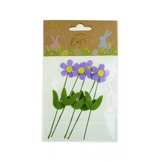 Pick virág filc 11cm s/6 lila