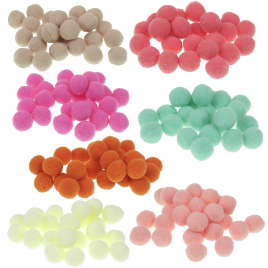 Pom-pom plüss 2cm s/100 több szín
