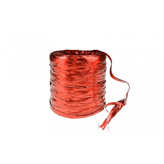 Raffia tekercsben 1/200 metál piros