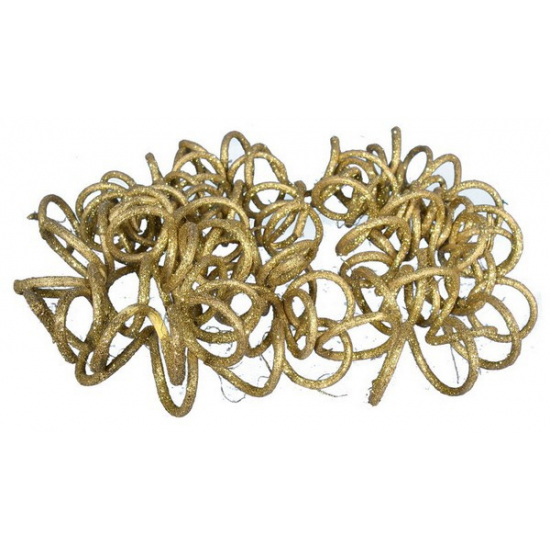 Rattan spirál 10cm s/10 glitteres arany