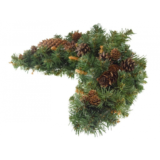 Selyemalap ajtóív  50cm zöld-barna