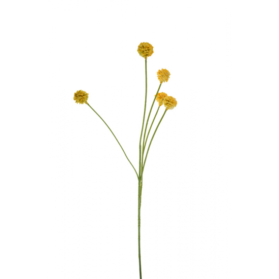 Selyemvirág 5 fejes dobverő 65cm narancs