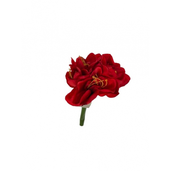 Selyemvirág amarilis 15cm piros