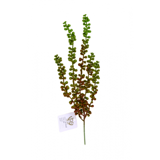 Selyemvirág bogyós ág 41cm csüngő barna