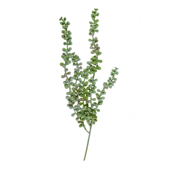 Selyemvirág bogyós ág 41cm csüngő hamvas