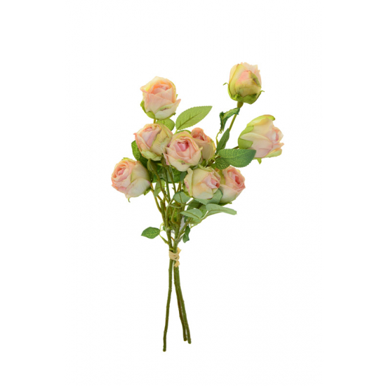 Selyemvirág minirózsa csokor 68cm 9fej pink