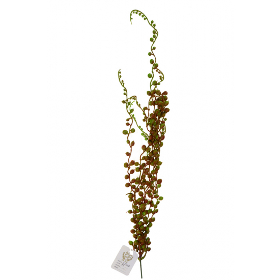 Selyemvirág csüngő ág 75cm barna