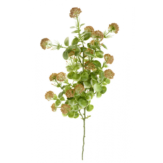 Selyemvirág eucalyptus ág 61cm zöld/bézs