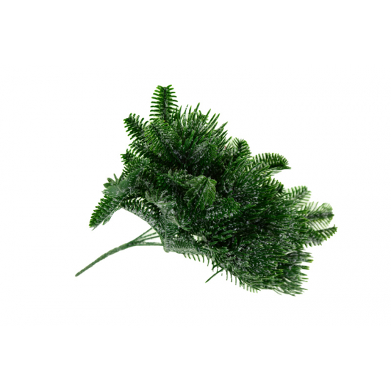 Selyemvirág fenyő csokor 30cm havas zöld
