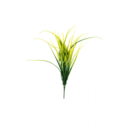 Selyemvirág fű csokor 48cm sárga