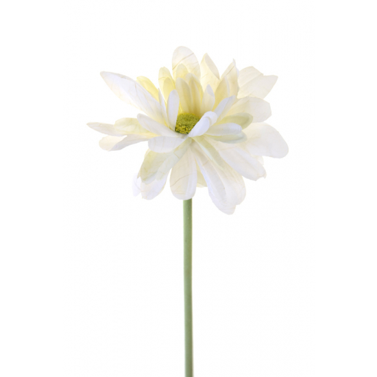 Selyemvirág gerbera 1szálas 55cm fehér